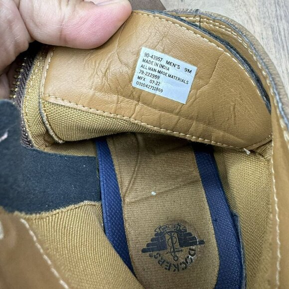 Dockers Rawls Rugged Mens 9M Brown Faux Leather Lace-Up Ankle Boots Side Zippers - Picture 6 of 10